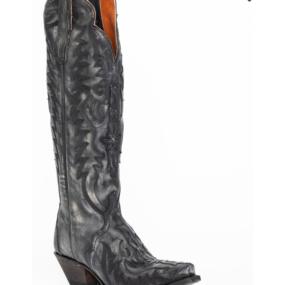Dan Post 20’ Tall Black Hallie Western Cowboy Boots size 9